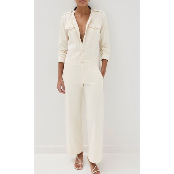 Pants - SABLYN Daniel Twill Nautical Jumpsuit White Small